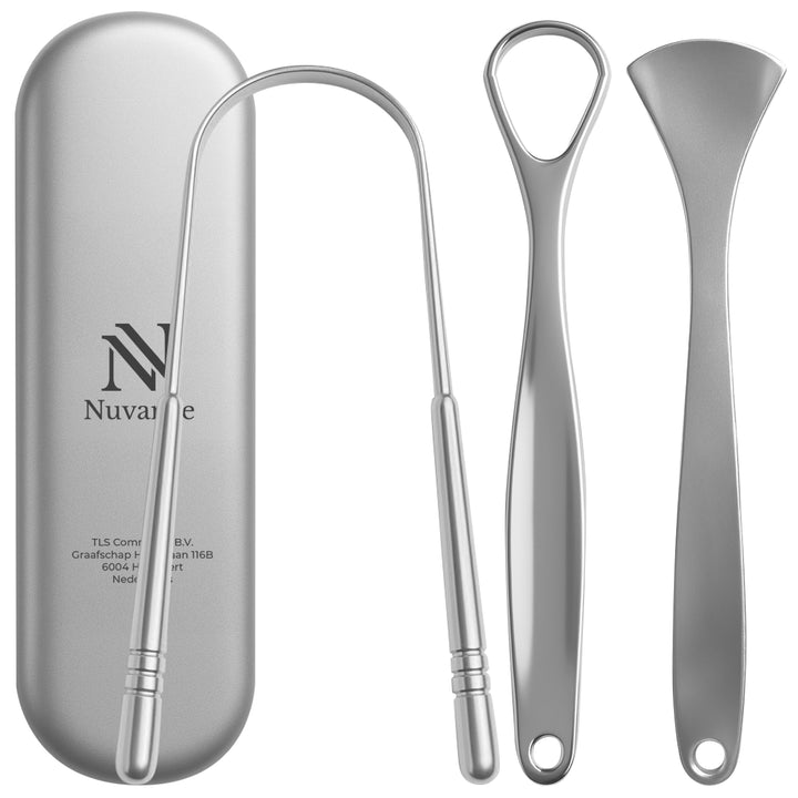 Tongschraper Set - 3 delig Silver