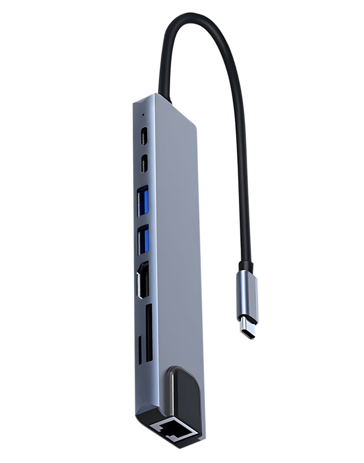 USB C HUB Ethernet 3.0 - 8 Poorten