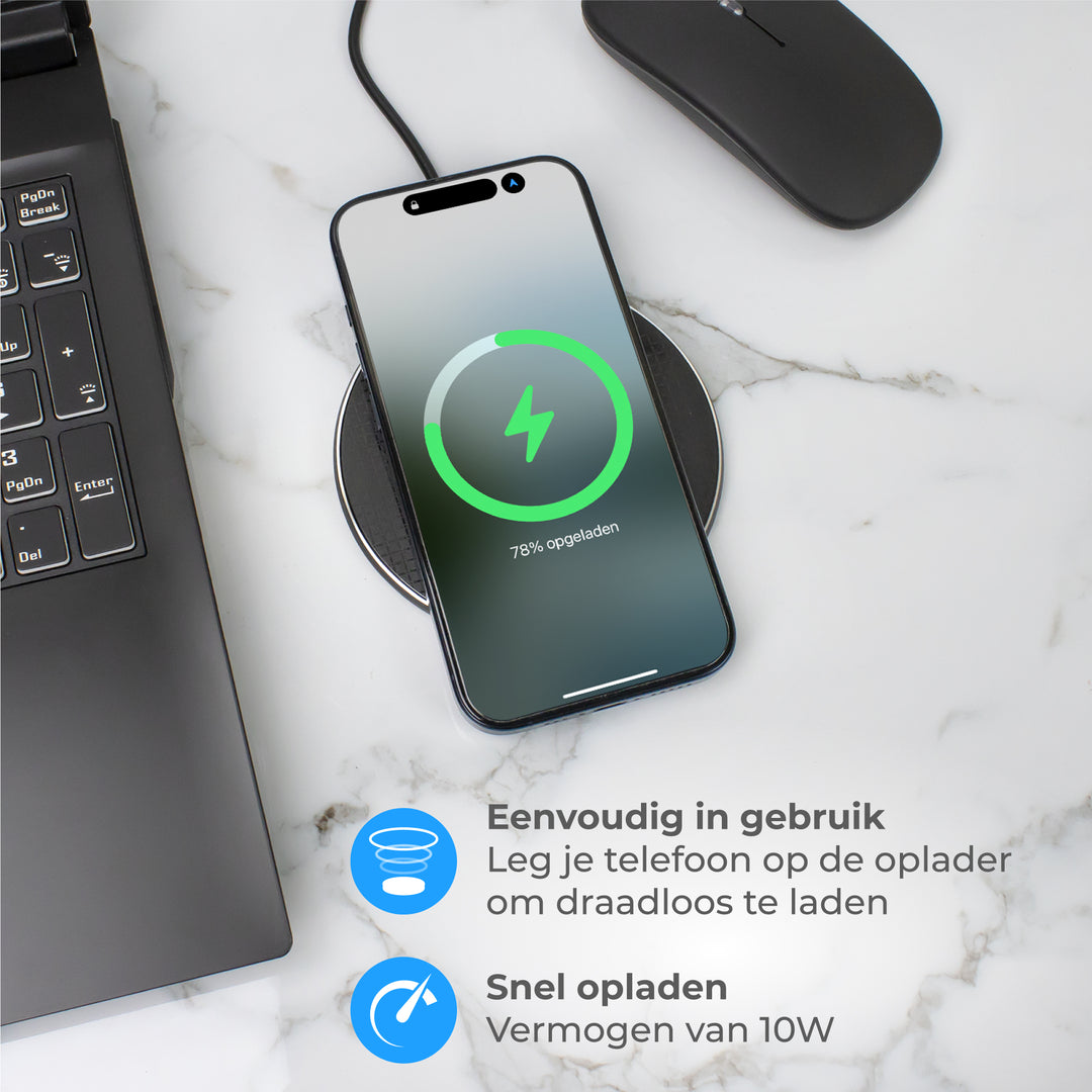 ZENS Dual Aluminium Draadloze Oplader 10W Wit - - Voor 23.59u ZENS Dual Aluminium Draadloze Oplader 10W Wit - - Voor 23.59u