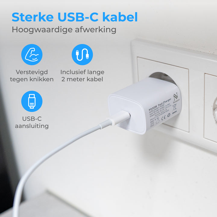 USB C Adapter met 2 Meter USB C Kabel