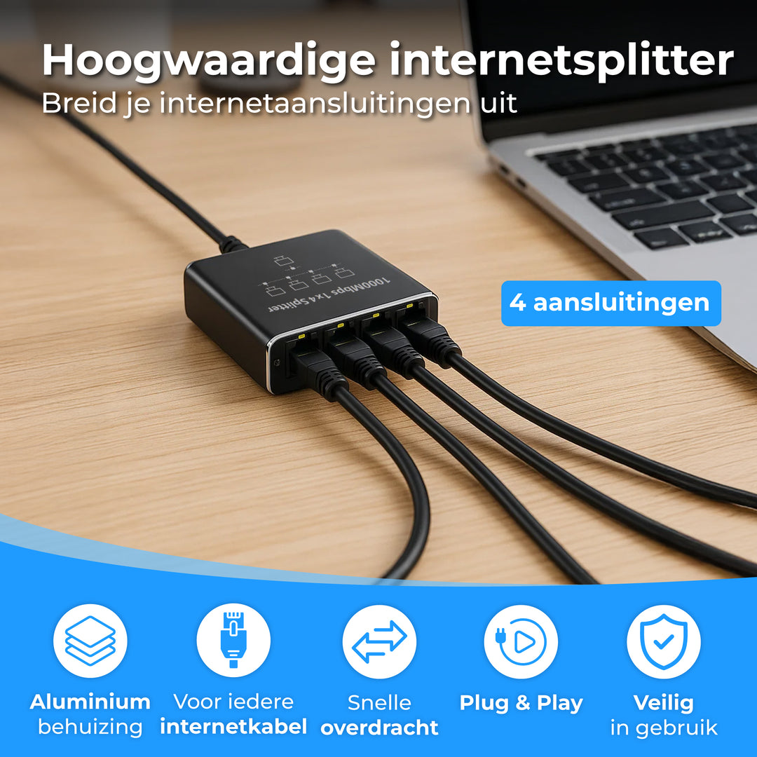 Internet Splitter - 4 Poorten