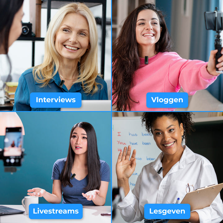 Draadloze Microfoon set Incl Laadcase