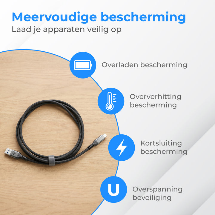 USB A naar USB C kabel