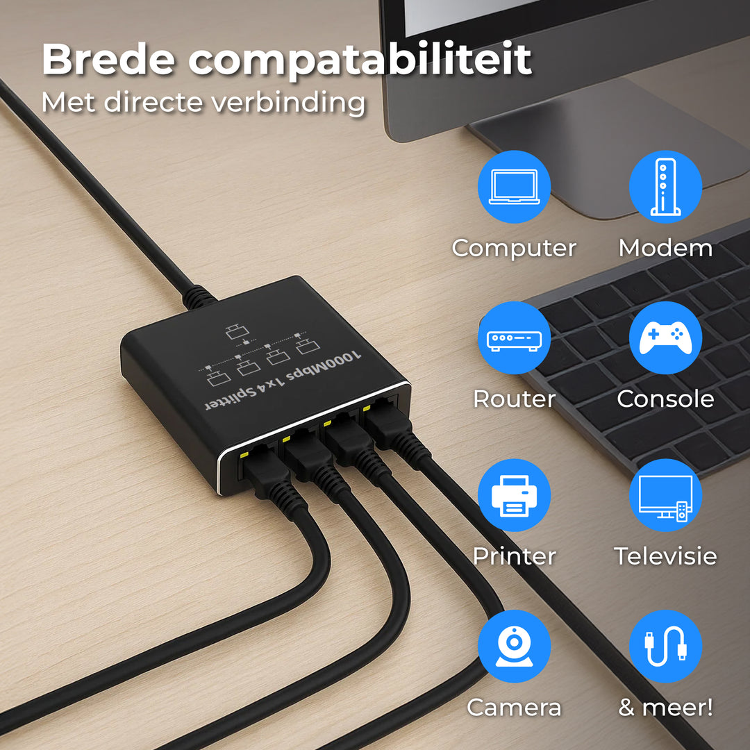 Internet Splitter - 4 Poorten