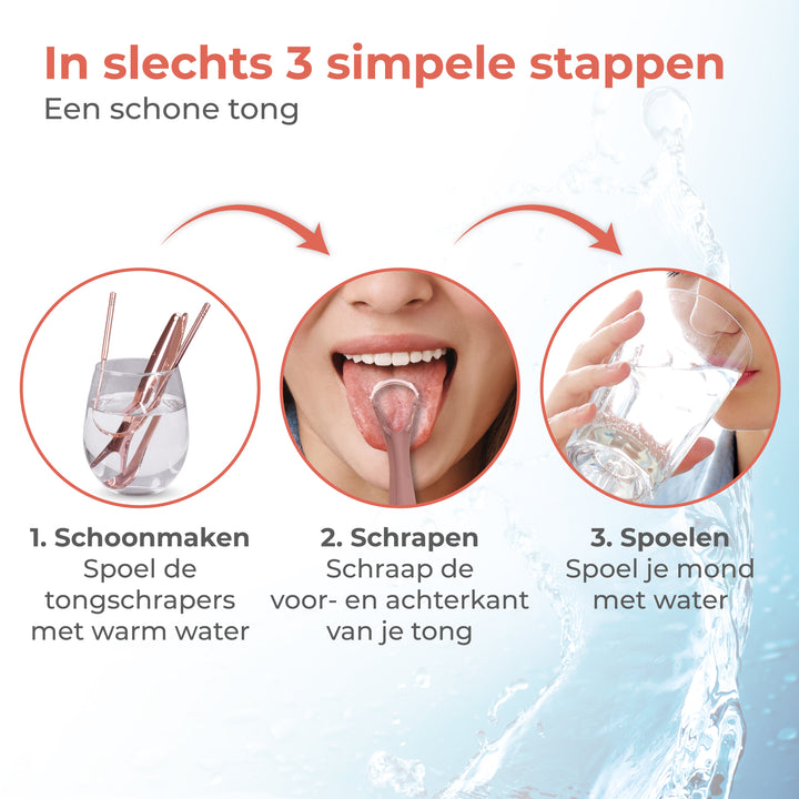 Tongschraper Set - 3 delig Rose