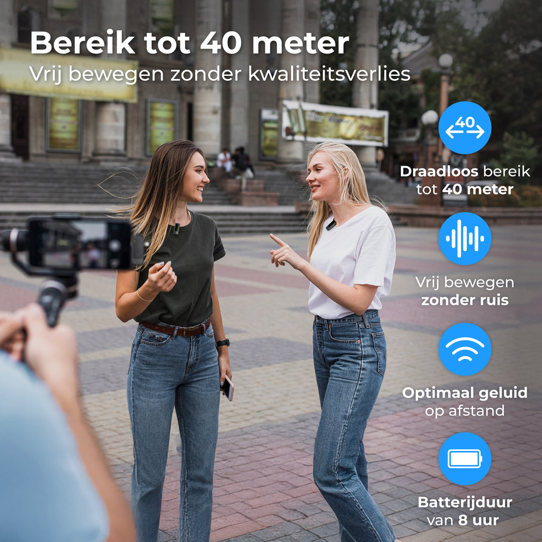 Draadloze Microfoon Set incl Windshields