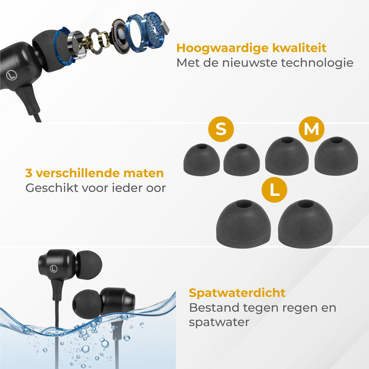 Oortjes met draad - 3.5mm Jack Aansluiting