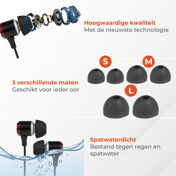 Oortjes met Draad - 3.5mm Jack Aansluiting