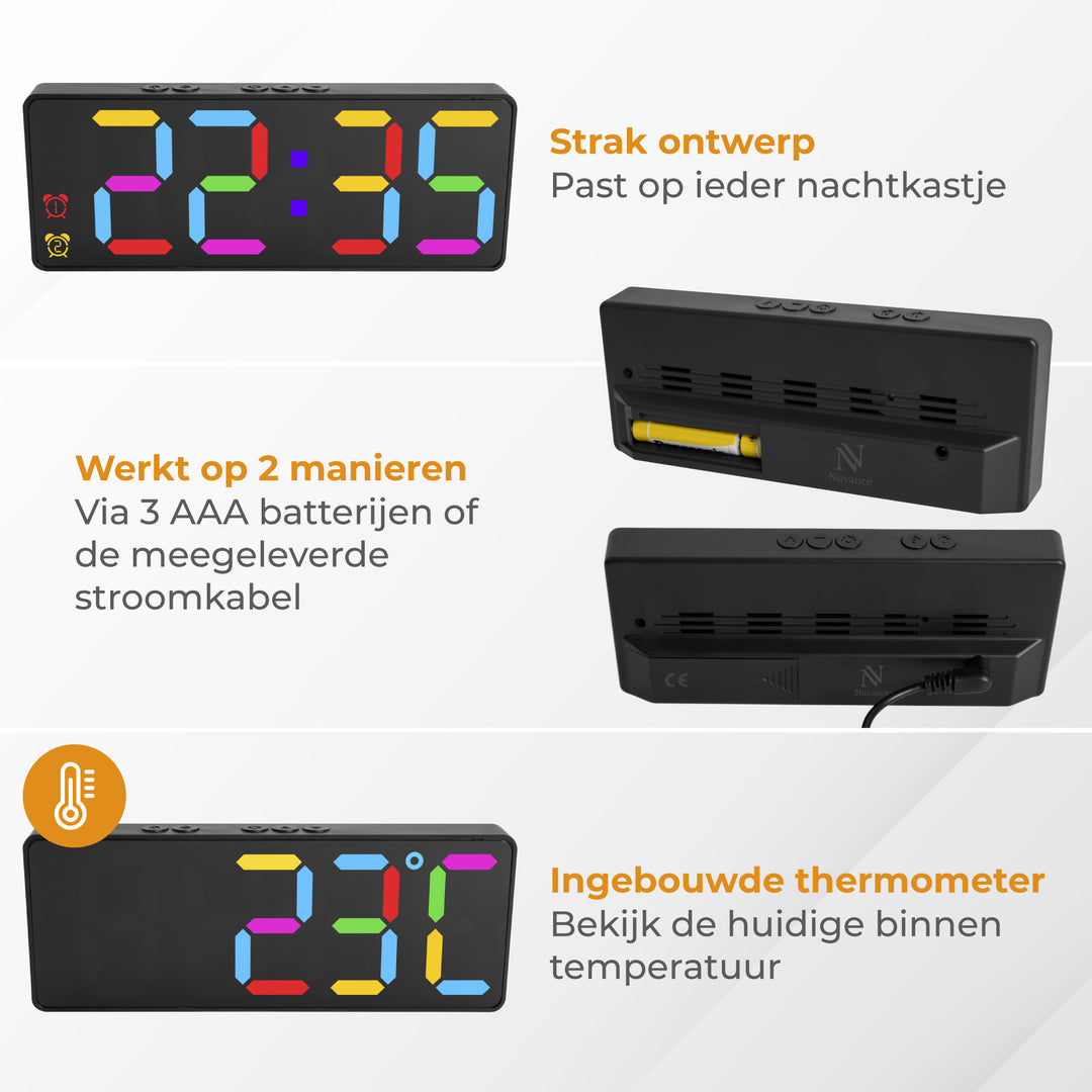 Digitale Wekker RGB Display
