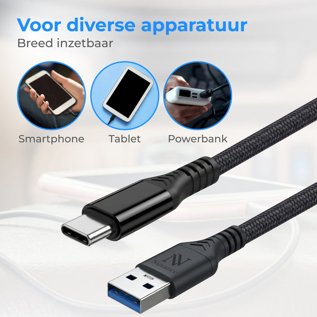 USB A naar USB C kabel