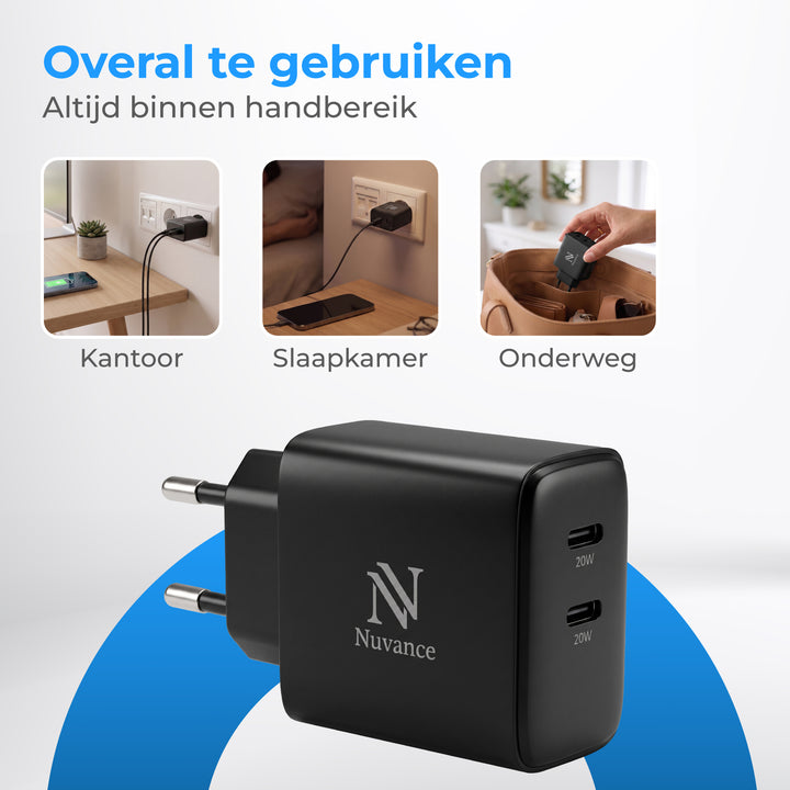 USB C Adapter Zwart