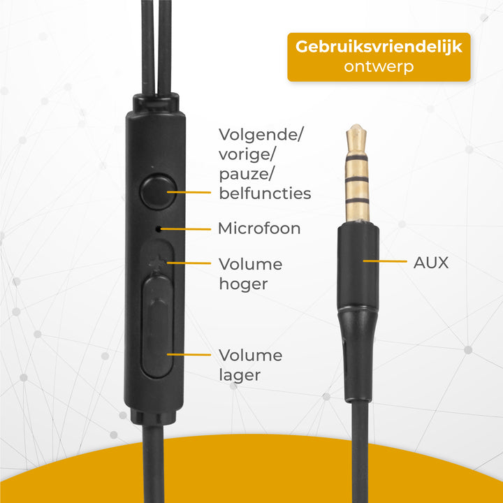 Oortjes met draad - 3.5mm Jack Aansluiting