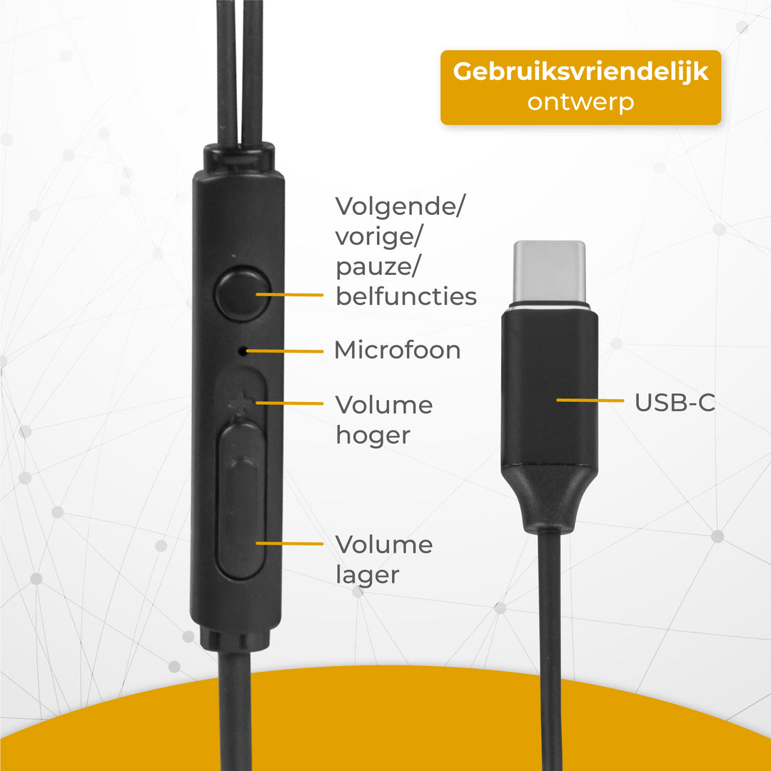 Oortjes met Draad - USB-C Aansluiting