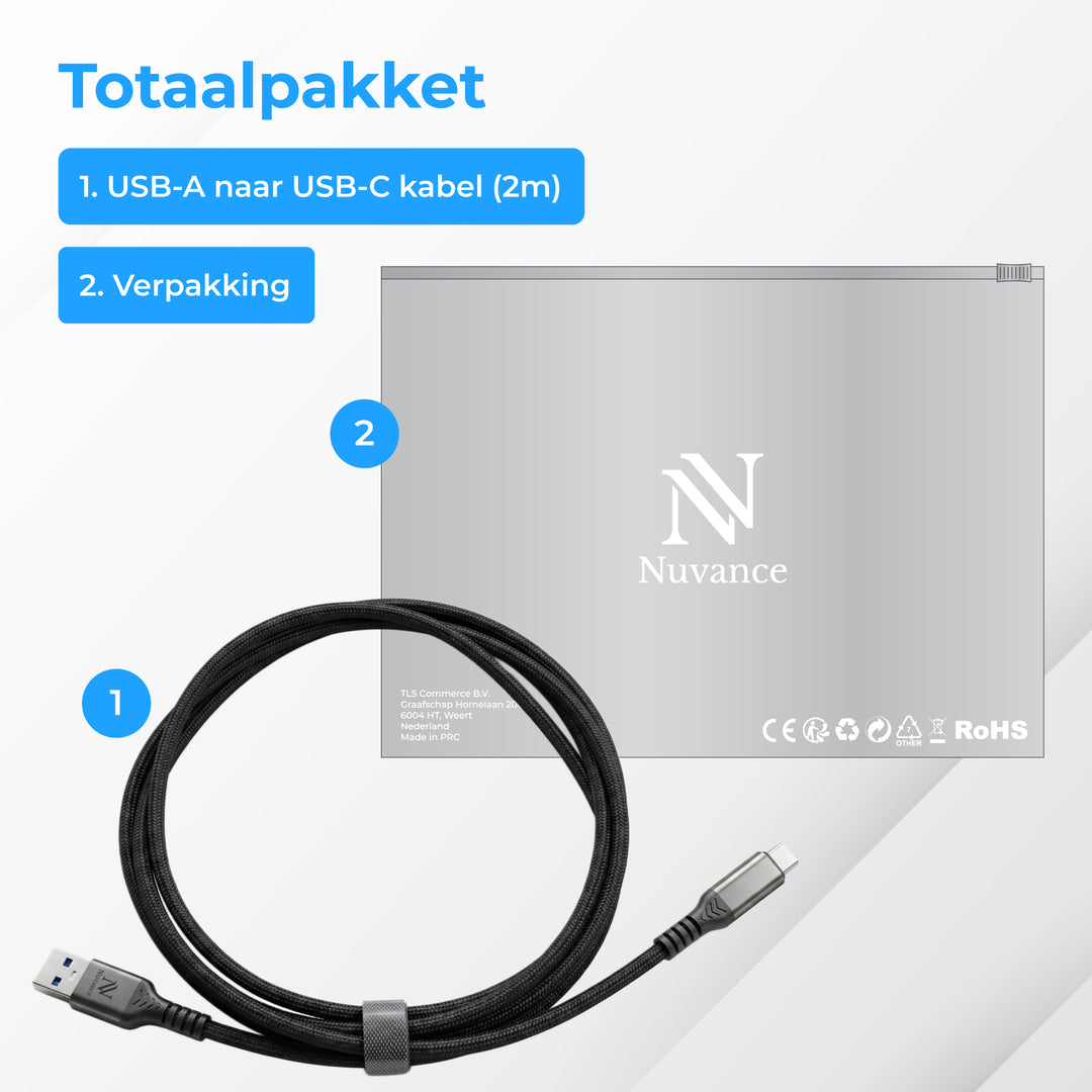USB A naar USB C kabel