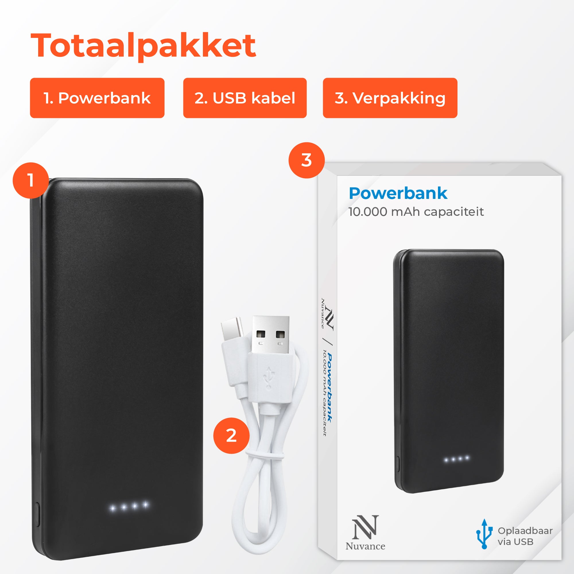 Nuvance Powerbank - 10000 mAh - Nuvance