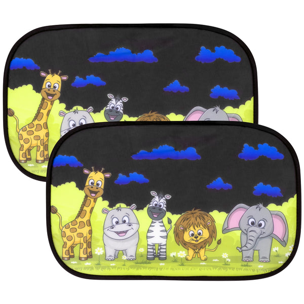 Zonnescherm voor Auto Baby- 2 Stuks Dieren