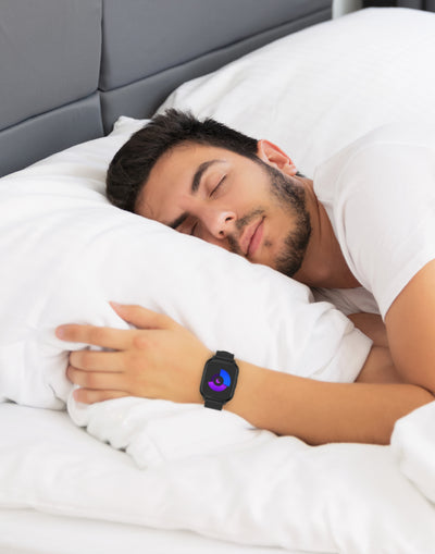smartwatch in gebruik tijdens het slapen 